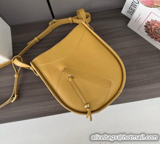 Unique Discount Loewe Hammock Slice bag in shiny calfskin 012412 Sahara Yellow 2025