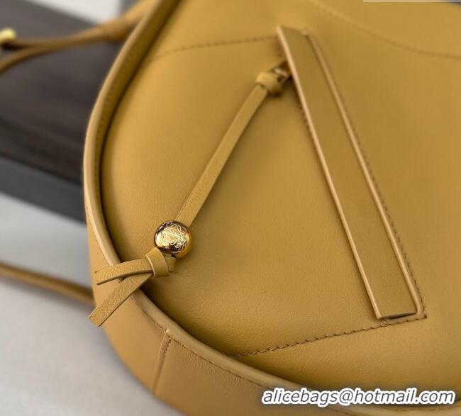 Unique Discount Loewe Hammock Slice bag in shiny calfskin 012412 Sahara Yellow 2025