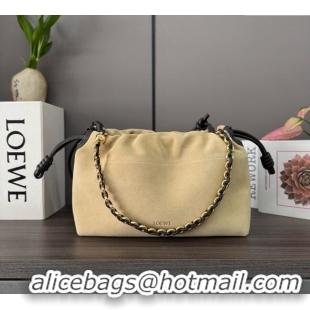 Promotional Loewe Medium Flamenco purse in suede 012403 Gold Yellow 2025