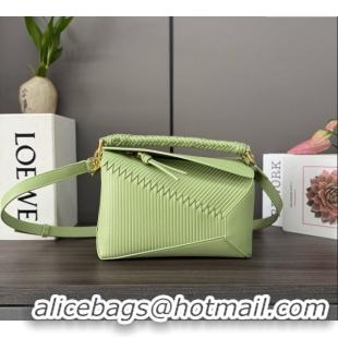 Good Looking Loewe Small Puzzle bag in Embossed calfskin 062324 Light Pear Green 2025