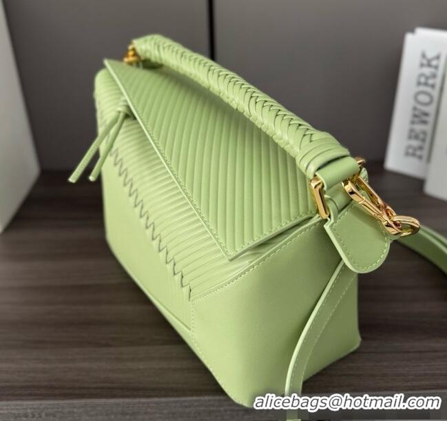 Good Looking Loewe Small Puzzle bag in Embossed calfskin 062324 Light Pear Green 2025