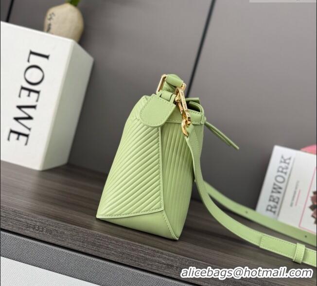 Good Looking Loewe Small Puzzle bag in Embossed calfskin 062324 Light Pear Green 2025