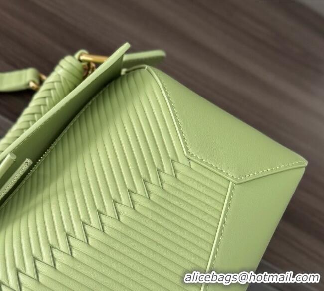 Good Looking Loewe Small Puzzle bag in Embossed calfskin 062324 Light Pear Green 2025