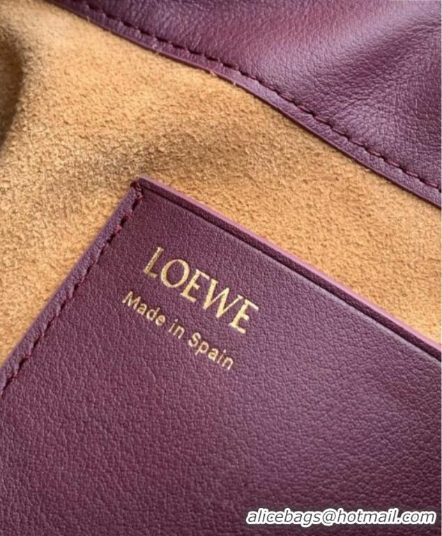 Top Grade Loewe Pebble pouch Mini Bag in smooth calfskin 9092 Dark Burgundy 2025