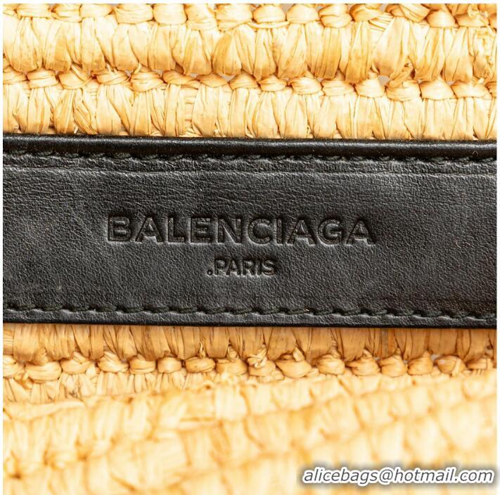 Luxury Discount Balenciaga Motocross Classic Envelope Giant 12 Raffia Clutch Bag 339549 Brown/Beige