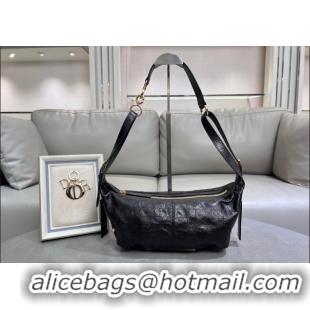 Promotional Dior Small D-Journey Hobo Bag in Crinkled Calfskin 2416 Black 2025