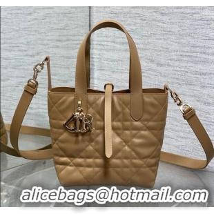 Promotional Dior Small Toujours Vertical Tote Bag in Macrocannage Calfskin 2835 Tan Brown 2025