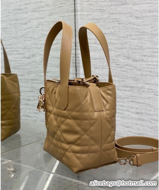 Promotional Dior Small Toujours Vertical Tote Bag in Macrocannage Calfskin 2835 Tan Brown 2025