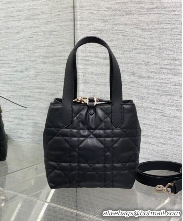 Most Popular Dior Small Toujours Vertical Tote Bag in Macrocannage Calfskin 2835 Black 2025