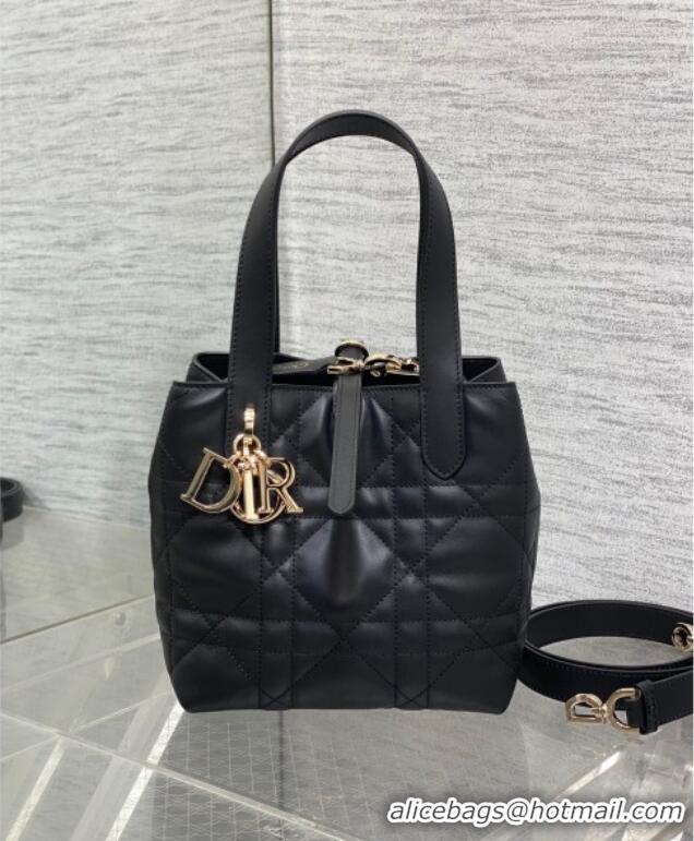 Most Popular Dior Small Toujours Vertical Tote Bag in Macrocannage Calfskin 2835 Black 2025