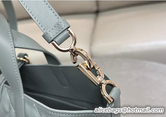 New Style Dior Medium Toujours Vertical Tote Bag in Macrocannage Calfskin 2836 Slate Grey 2025