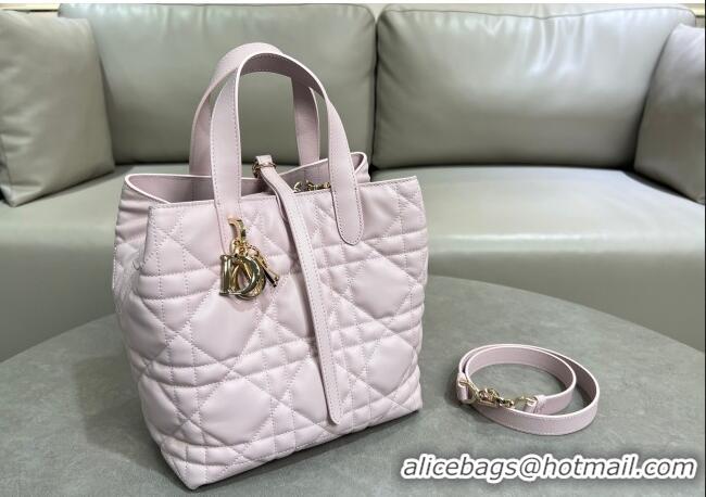 Promotional Dior Medium Toujours Vertical Tote Bag in Macrocannage Calfskin 2836 Pale Pink 2025