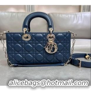 Super Quality Dior Lady D-Joy Medium Bag in Cannage Lambskin M0540 Deep Ocean Blue 2025