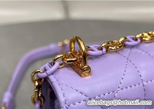 Best Price Dior Miss Caro Mini bag in Macrocannage Lambskin M5169 Yam Purple 2025