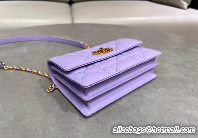 Best Price Dior Miss Caro Mini bag in Macrocannage Lambskin M5169 Yam Purple 2025