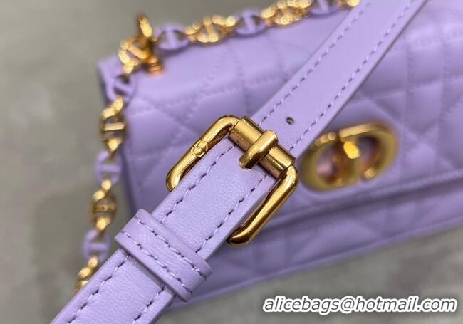 Best Price Dior Miss Caro Mini bag in Macrocannage Lambskin M5169 Yam Purple 2025