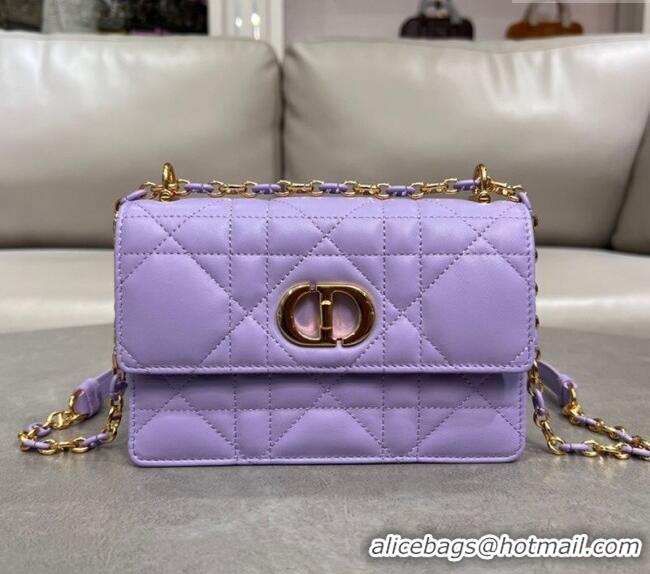 Best Price Dior Miss Caro Mini bag in Macrocannage Lambskin M5169 Yam Purple 2025