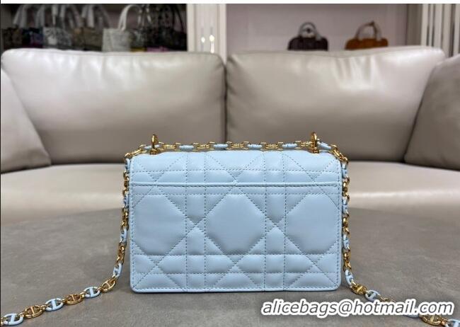 Low Cost Dior Miss Caro Mini bag in Macrocannage Lambskin M5169 Space Blue 2025