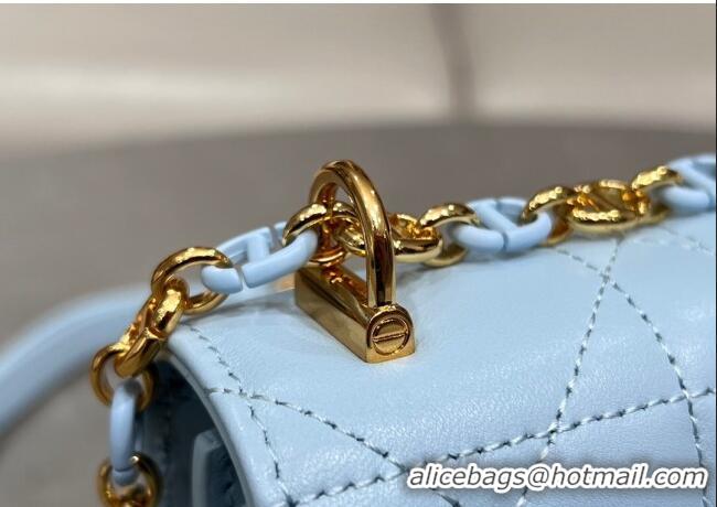 Low Cost Dior Miss Caro Mini bag in Macrocannage Lambskin M5169 Space Blue 2025