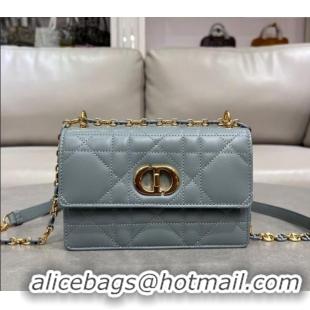 Pretty Style Dior Miss Caro Mini bag in Macrocannage Lambskin M5169 Deep Grey 2025