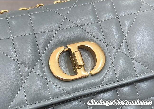 Pretty Style Dior Miss Caro Mini bag in Macrocannage Lambskin M5169 Deep Grey 2025