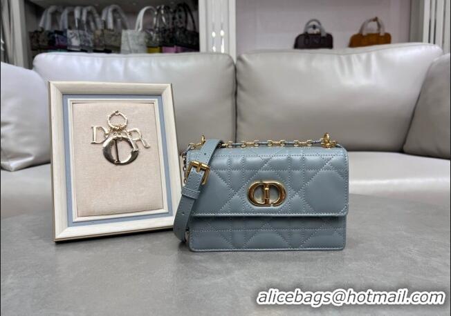 Pretty Style Dior Miss Caro Mini bag in Macrocannage Lambskin M5169 Deep Grey 2025