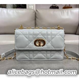 Well Crafted Dior Miss Caro Mini bag in Macrocannage Lambskin M5169 Cloud Grey/Pink 2025