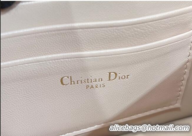 Well Crafted Dior Miss Caro Mini bag in Macrocannage Lambskin M5169 Cloud Grey/Pink 2025