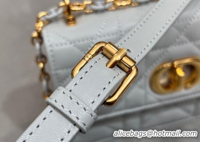 Well Crafted Dior Miss Caro Mini bag in Macrocannage Lambskin M5169 Cloud Grey/Pink 2025