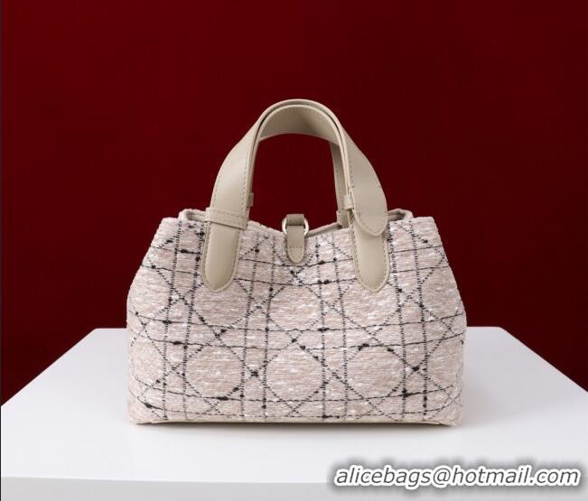 Good Looking Dior Small Dior Toujours Bag in Cannage Tweed M1188 Beige/Pink 2025