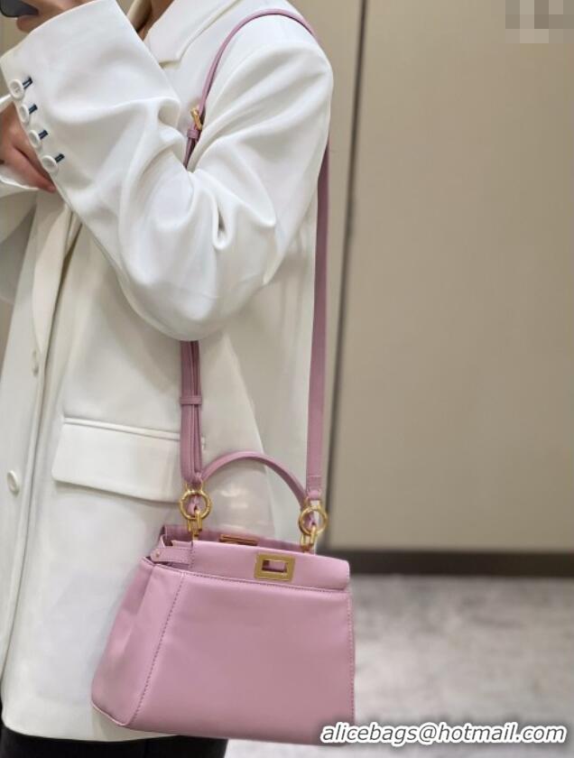 Reasonable Price Fendi Peekaboo Mini Bag in Soft Lambskin 8383 Pink Purple 2025