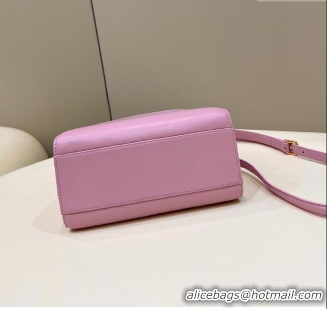 Reasonable Price Fendi Peekaboo Mini Bag in Soft Lambskin 8383 Pink Purple 2025