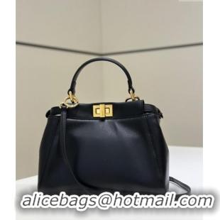 Big Discount Fendi Peekaboo Mini Bag in Soft Lambskin 2590 Black 2025