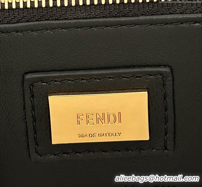 Big Discount Fendi Peekaboo Mini Bag in Soft Lambskin 2590 Black 2025