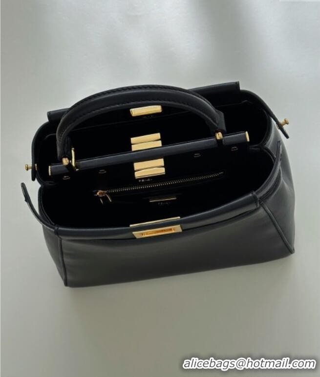 Big Discount Fendi Peekaboo Mini Bag in Soft Lambskin 2590 Black 2025