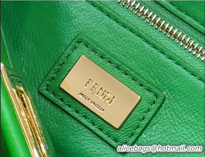 Grade Quality Fendi Peekaboo Mini Bag in Soft Lambskin 2590 Apple Green 2025