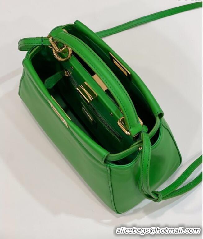 Grade Quality Fendi Peekaboo Mini Bag in Soft Lambskin 2590 Apple Green 2025