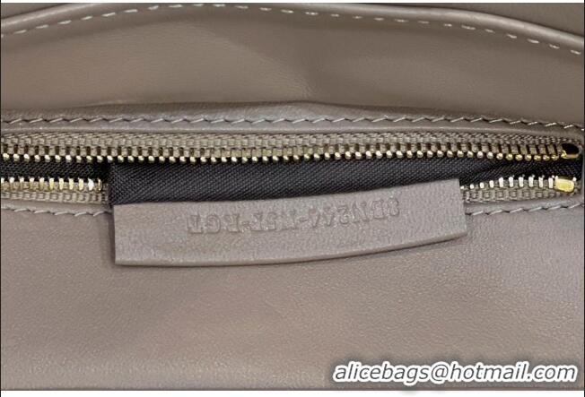 Pretty Style Fendi Peekaboo Mini Bag in Soft Lambskin 2590 Grey 2025