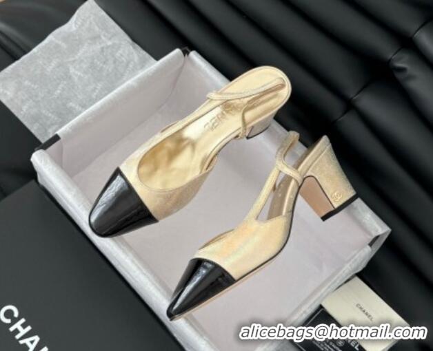 Shop Duplicate Chanel Velvet Slingback Pumps 6.5cm G31318 Beige 0103103