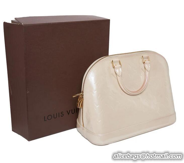 Big Discount Louis Vuitton Monogram Vernis Alma MM M90025 Cream