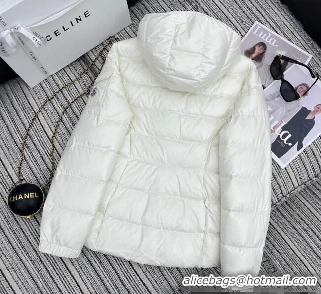 Big Discount Moncler Hoodie Down Jacket 1219 White 2024