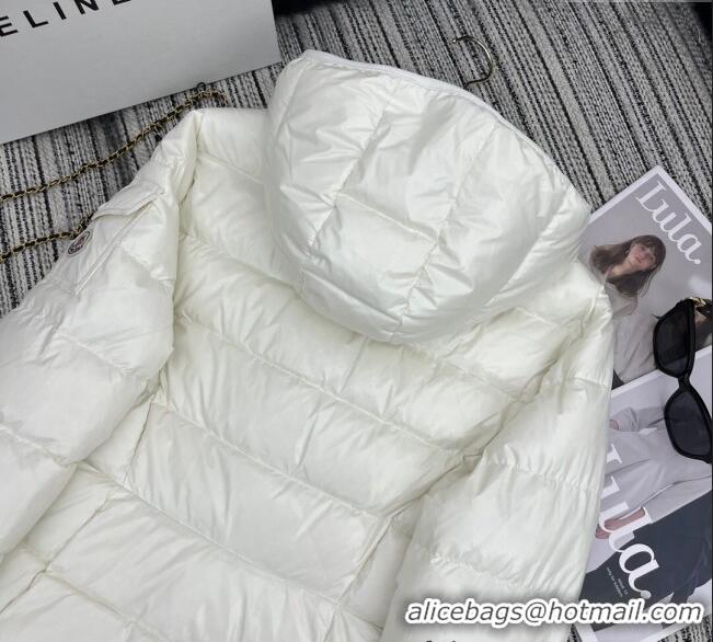 Big Discount Moncler Hoodie Down Jacket 1219 White 2024