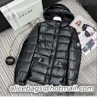 Buy Discount Moncler Hoodie Down Jacket 1219 Black 2024