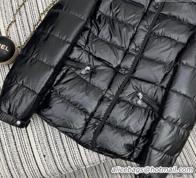 Buy Discount Moncler Hoodie Down Jacket 1219 Black 2024