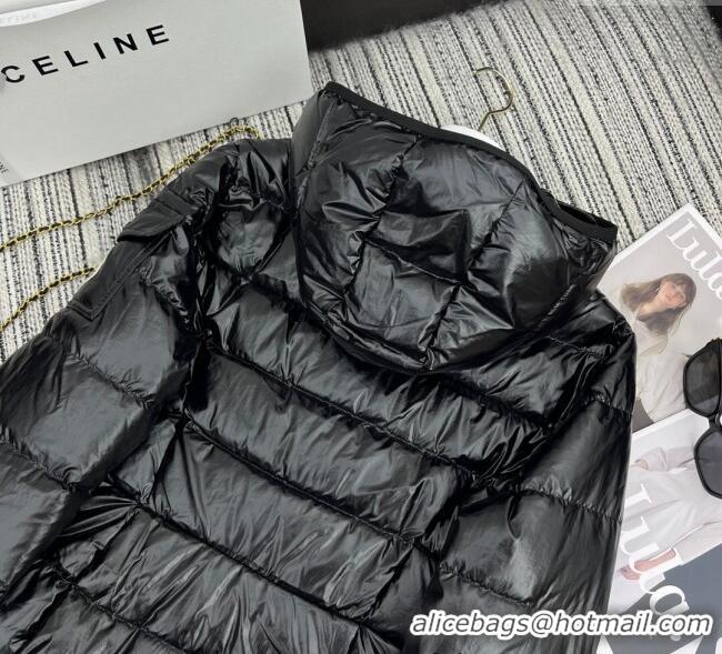 Buy Discount Moncler Hoodie Down Jacket 1219 Black 2024