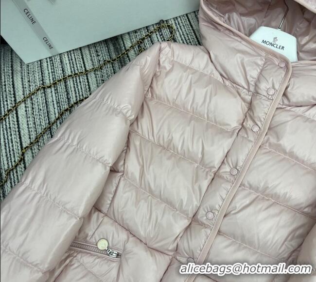 ​Top Grade Moncler Hoodie Down Jacket 1219 Light Pink 2024