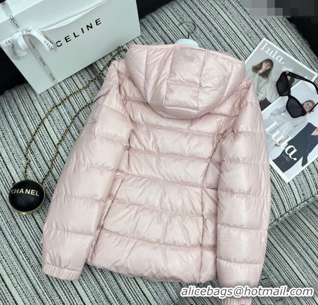 ​Top Grade Moncler Hoodie Down Jacket 1219 Light Pink 2024