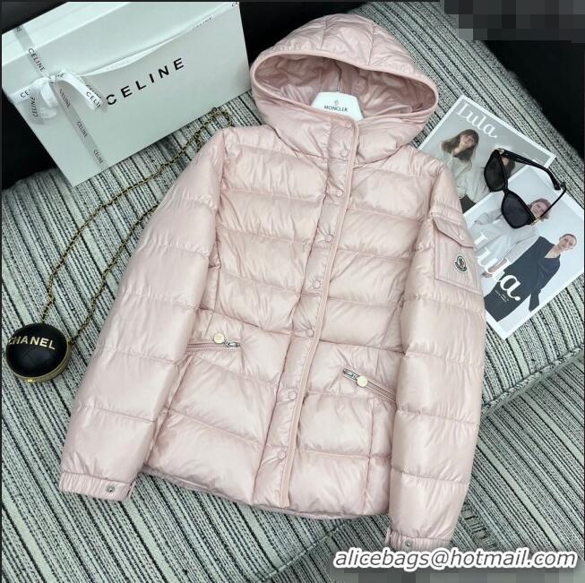 ​Top Grade Moncler Hoodie Down Jacket 1219 Light Pink 2024