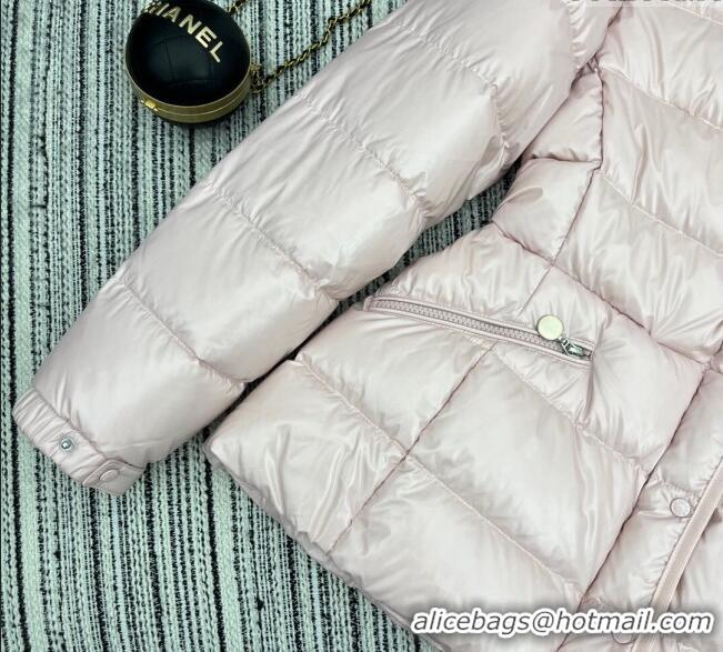 ​Top Grade Moncler Hoodie Down Jacket 1219 Light Pink 2024