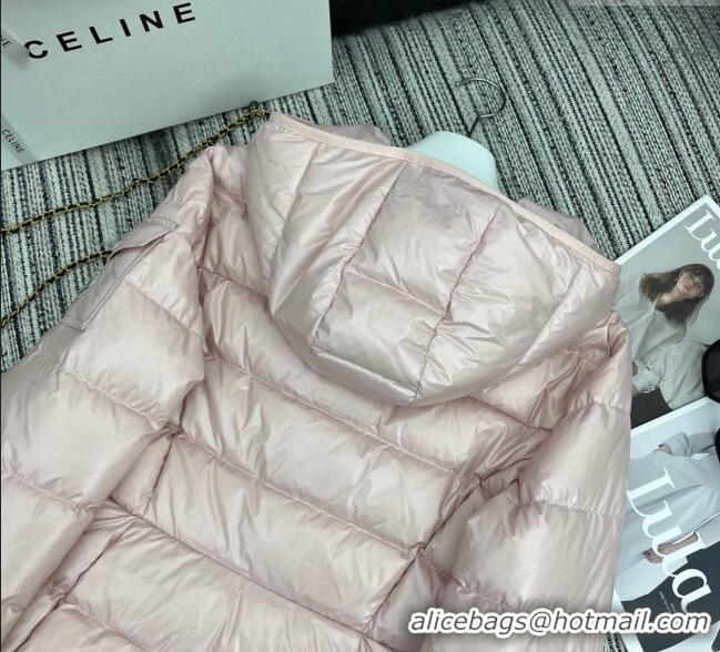 ​Top Grade Moncler Hoodie Down Jacket 1219 Light Pink 2024